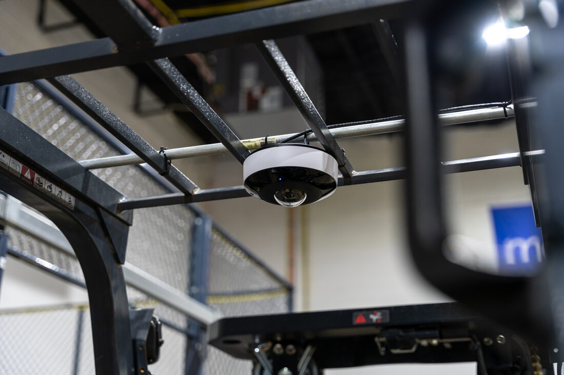 A camera covering a school car park